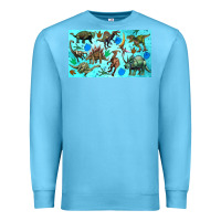 Ocean Blue dinosaurs sippy cup Premium Sweatshirt - Artiststas