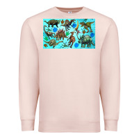 Pale Pink dinosaurs sippy cup Premium Sweatshirt - Artiststas