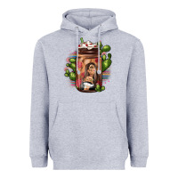 Heather Grey mexican coffee cup cactus Heavyweight Hoodie - JahusDesignShop