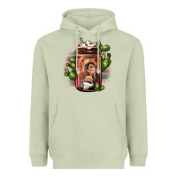 Mexican Coffee Cup Cactus Heavyweight Hoodie | Teevron