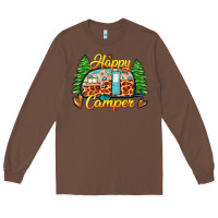 Chestnut happy camper Long Sleeve Tee - Zillion Design Studio