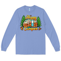 Colony Blue happy camper Long Sleeve Tee - Zillion Design Studio
