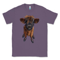 Lavender highland cow calf Classic Tee - RanaPortraitStore
