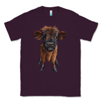 Plum highland cow calf Classic Tee - RanaPortraitStore