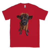 Red highland cow calf Classic Tee - RanaPortraitStore