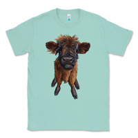 Seafoam highland cow calf Classic Tee - RanaPortraitStore