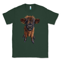 Sports Green highland cow calf Classic Tee - RanaPortraitStore