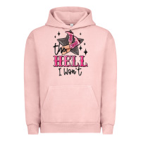 Pigment Salmon the hell i wont cowgirl Urban Hoodie - MaliasSmallBusiness