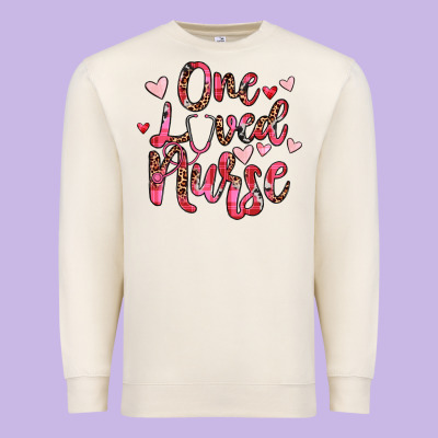 One Loved Nurse Premium Sweatshirt Designed By Jahusdesignshop