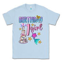 Dusty Blue birthday girl 1 Classic Tee - BundleAndBundleShop