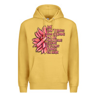 Antique Gold pink sunflower and cancer ribbon breast cancer Premium Hoodie - MaliasSmallBusiness