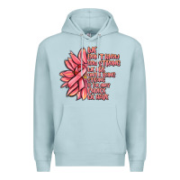 Blue Mist pink sunflower and cancer ribbon breast cancer Premium Hoodie - MaliasSmallBusiness