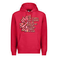 Cardinal pink sunflower and cancer ribbon breast cancer Premium Hoodie - MaliasSmallBusiness