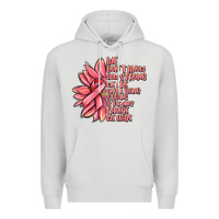 Dove Grey pink sunflower and cancer ribbon breast cancer Premium Hoodie - MaliasSmallBusiness