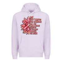 Lilac pink sunflower and cancer ribbon breast cancer Premium Hoodie - MaliasSmallBusiness
