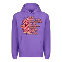 Purple pink sunflower and cancer ribbon breast cancer Premium Hoodie - MaliasSmallBusiness