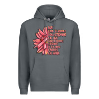 Rock pink sunflower and cancer ribbon breast cancer Premium Hoodie - MaliasSmallBusiness
