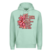 Seafoam pink sunflower and cancer ribbon breast cancer Premium Hoodie - MaliasSmallBusiness