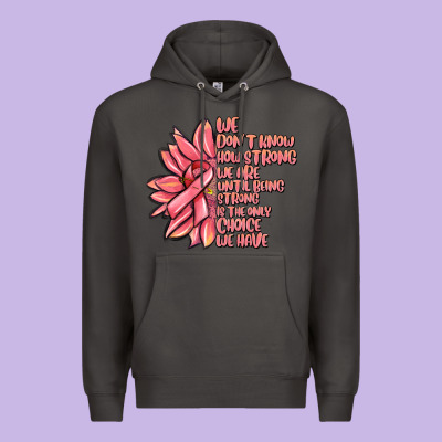 Pink Sunflower And Cancer Ribbon Breast Cancer Premium Hoodie Designed By Maliassmallbusiness