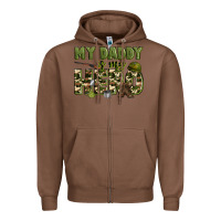 Chestnut my daddy is my hero army Zipper Hoodie - Zillion Design Studio