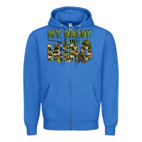 True Royal my daddy is my hero army Zipper Hoodie - Zillion Design Studio