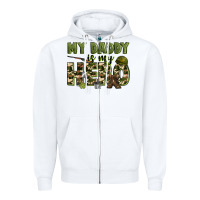 White my daddy is my hero army Zipper Hoodie - Zillion Design Studio