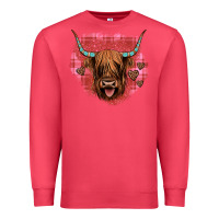 Cardinal highland cow valentines Premium Sweatshirt - JahusDesignShop