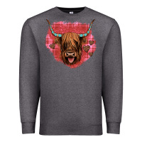 Charcoal Heather highland cow valentines Premium Sweatshirt - JahusDesignShop
