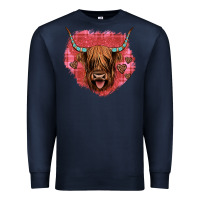 Highland Cow Valentines Premium Sweatshirt | Teevron