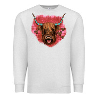 Oatmeal Heather highland cow valentines Premium Sweatshirt - JahusDesignShop
