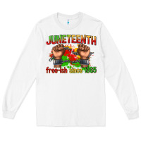White juneteenth free ish since 1865 Long Sleeve Tee - texasbilliewilder