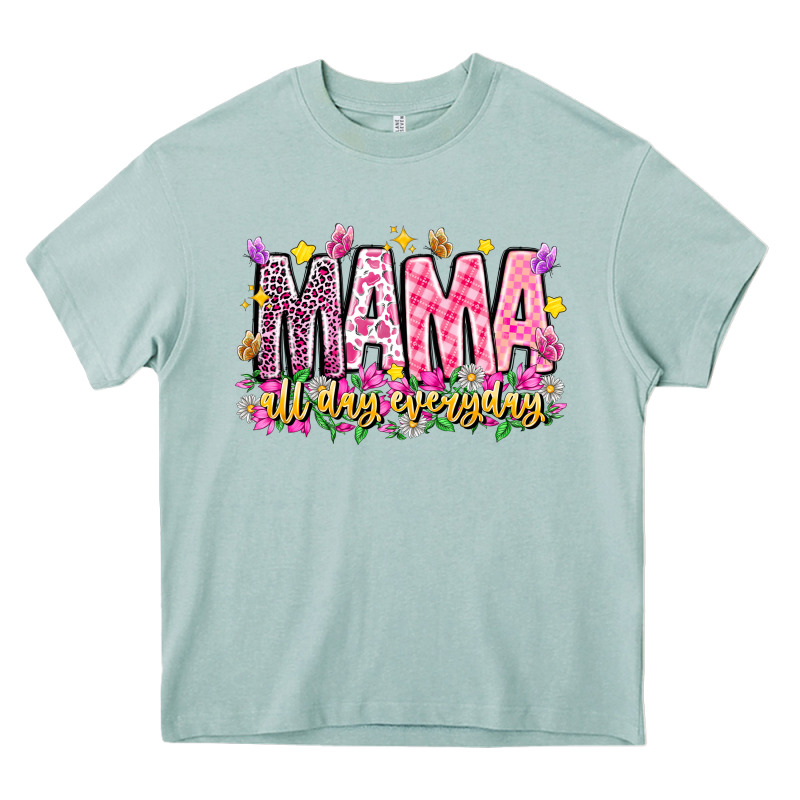 Mama All Day Everyday Heavy Core Tee by CowhideDigitalArt | Teevron