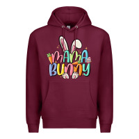 Burgundy mama bunny Premium Hoodie - MaliasSmallBusiness