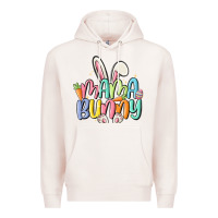 Pale Pink mama bunny Premium Hoodie - MaliasSmallBusiness