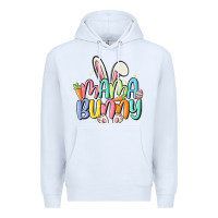 White mama bunny Premium Hoodie - MaliasSmallBusiness