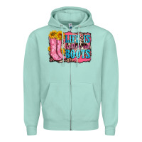 Seafoam life is better in boots Zipper Hoodie - Zillion Design Studio
