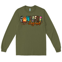 Army Green campfire legend Long Sleeve Tee - Zillion Design Studio