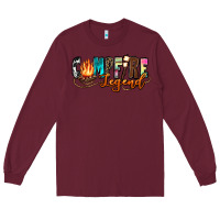 Burgundy campfire legend Long Sleeve Tee - Zillion Design Studio