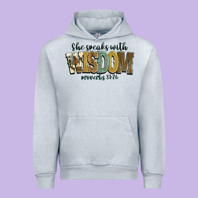 She Speaks With Wisdom Proverbs 31 26 Urban Hoodie Designed By Nancycooperartshop