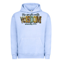 Pigment Grape Ice she speaks with wisdom proverbs 31 26 Urban Hoodie - NancyCooperArtShop