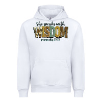 White she speaks with wisdom proverbs 31 26 Urban Hoodie - NancyCooperArtShop
