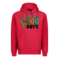 Cardinal i survived 100 days Premium Hoodie - MaliasSmallBusiness