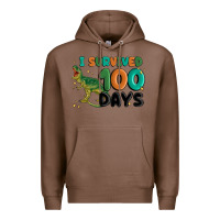 Chestnut i survived 100 days Premium Hoodie - MaliasSmallBusiness