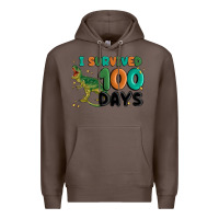 Coffee i survived 100 days Premium Hoodie - MaliasSmallBusiness