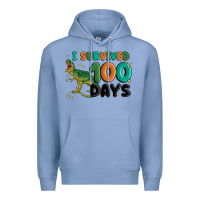 Colony Blue i survived 100 days Premium Hoodie - MaliasSmallBusiness