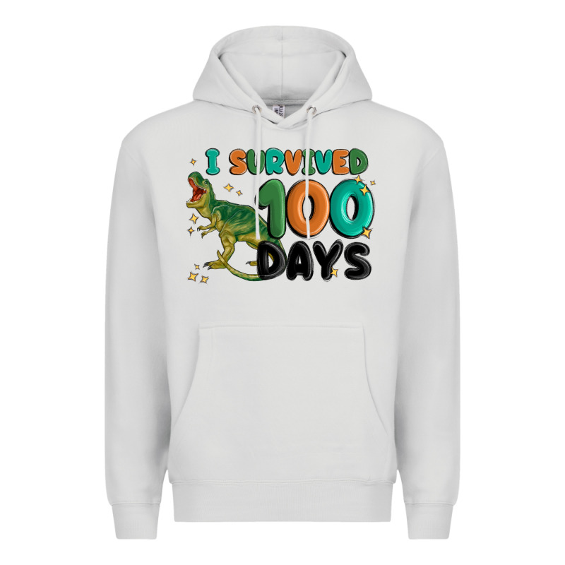I Survived 100 Days Premium Hoodie by MaliasSmallBusiness | Teevron