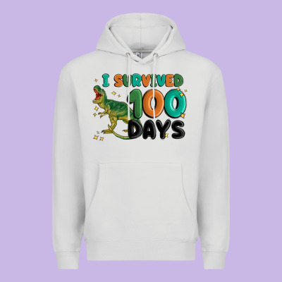 I Survived 100 Days Premium Hoodie Designed By Maliassmallbusiness