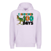 Lilac i survived 100 days Premium Hoodie - MaliasSmallBusiness