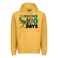 Mustard i survived 100 days Premium Hoodie - MaliasSmallBusiness