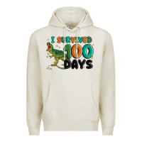 Oatmeal Heather i survived 100 days Premium Hoodie - MaliasSmallBusiness